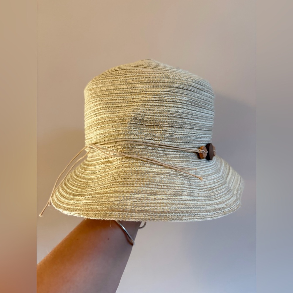 Croft & Borrow Cloche Style Brown Bead Accent Hat, Cottagecore